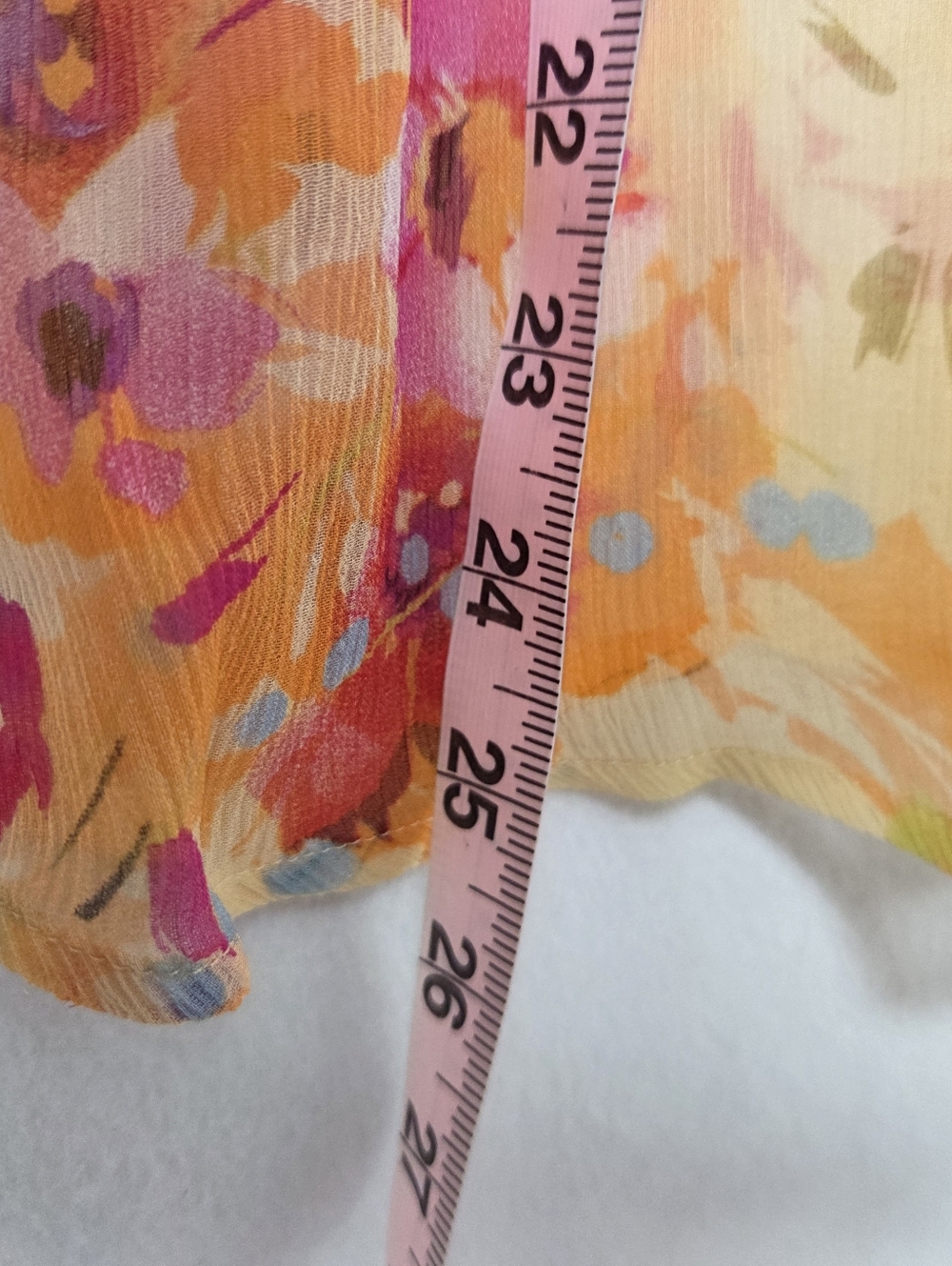 Sundance Cream Floral Button-Front Blouse with Pink & Orange Blooms XL New - Picture 6 of 8